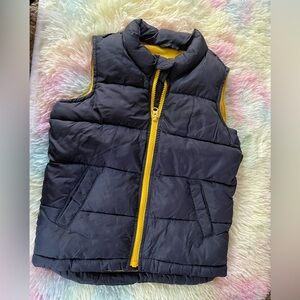 Old Navy Yellow and Navy Puffer Vest - Toddler